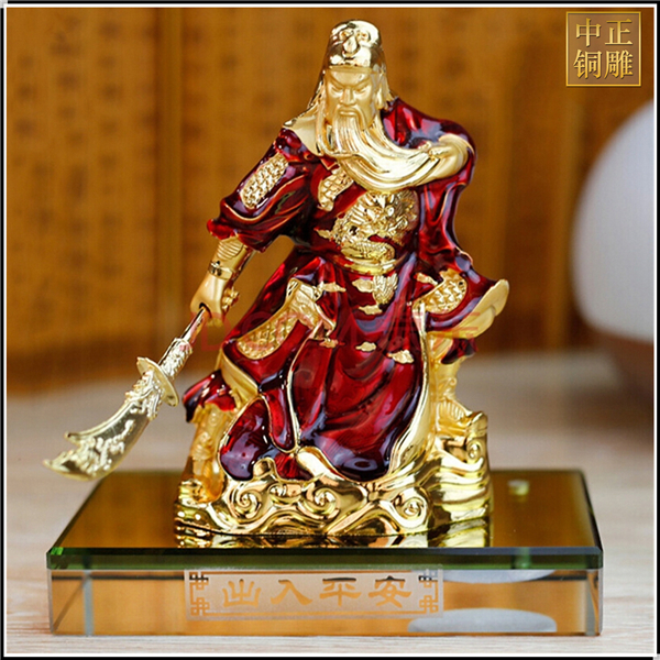 銅關(guān)公車(chē)載雕塑